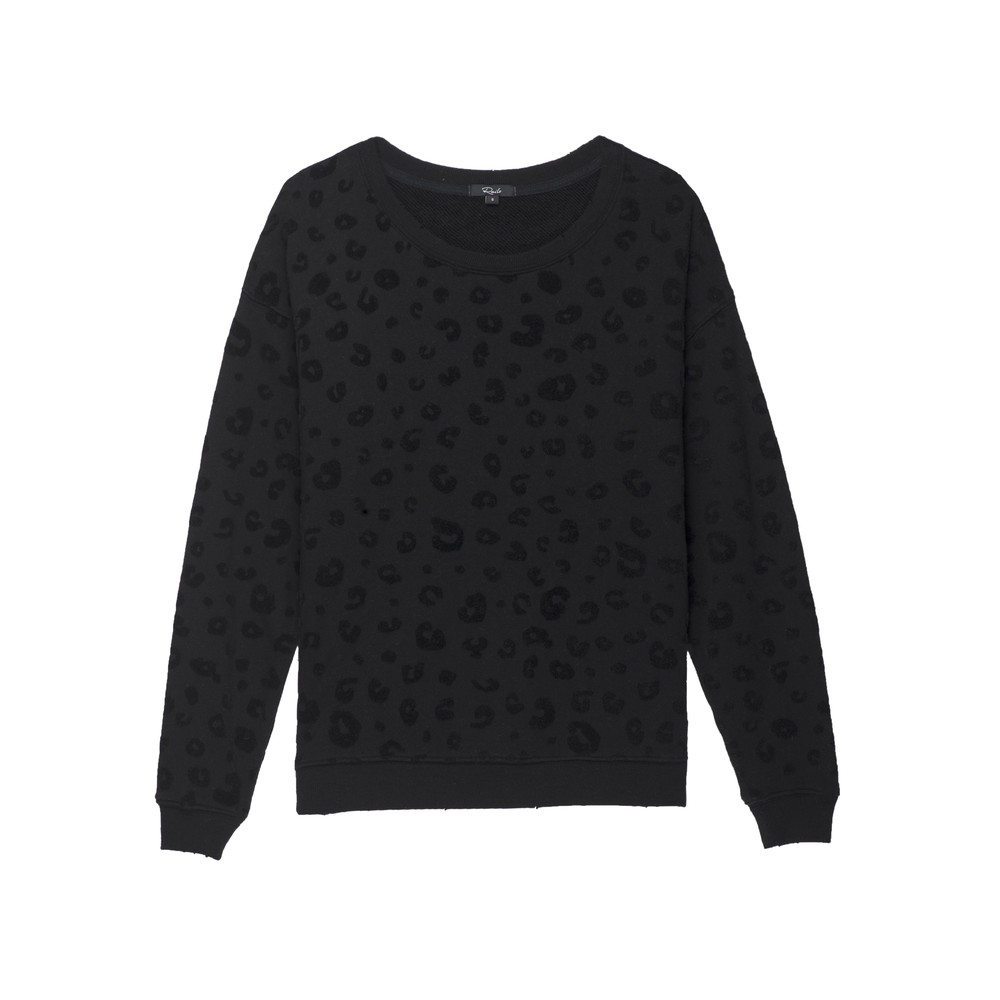 rails marlo flocked side zip sweatshirt