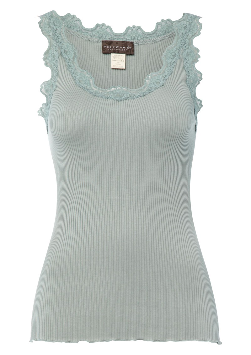 Rosemunde Silk Blend Lace Vest in Iceberg
