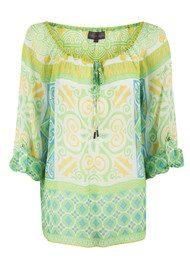 Hale Bob Retro Print Kaftan - Lime