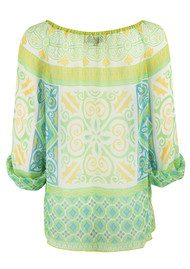 Hale Bob Retro Print Kaftan - Lime