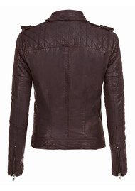 Muubaa Nido Quilted Biker Jacket - Deep Red