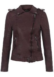 Muubaa Nido Quilted Biker Jacket - Deep Red