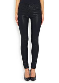 J Brand Maria Lacquered Super Skinny - Black Quartz