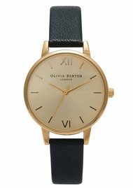 Olivia Burton Midi Dial Watch - Black & Gold