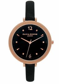Olivia Burton Modern Vintage Watch - Black & Rose Gold