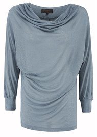 Great Plains By The Fire Drape Top - Petrol