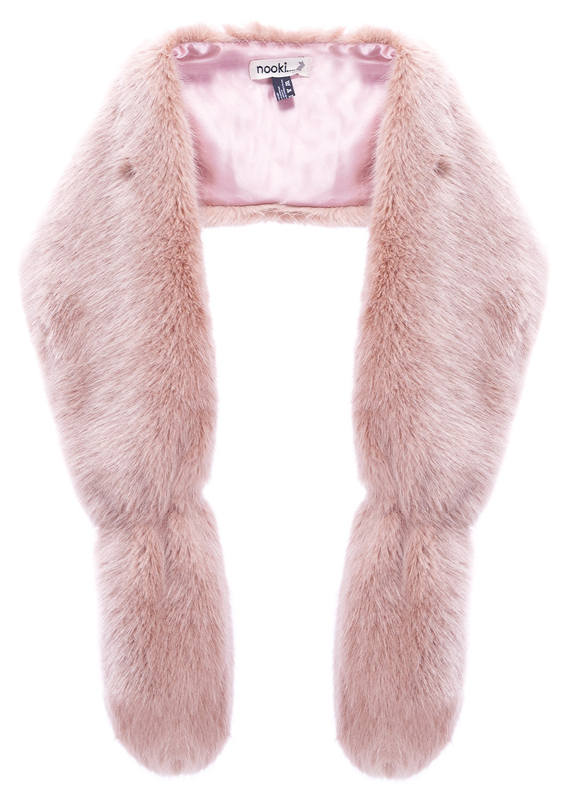 NOOKI Foxy Faux Fur Stole Pink